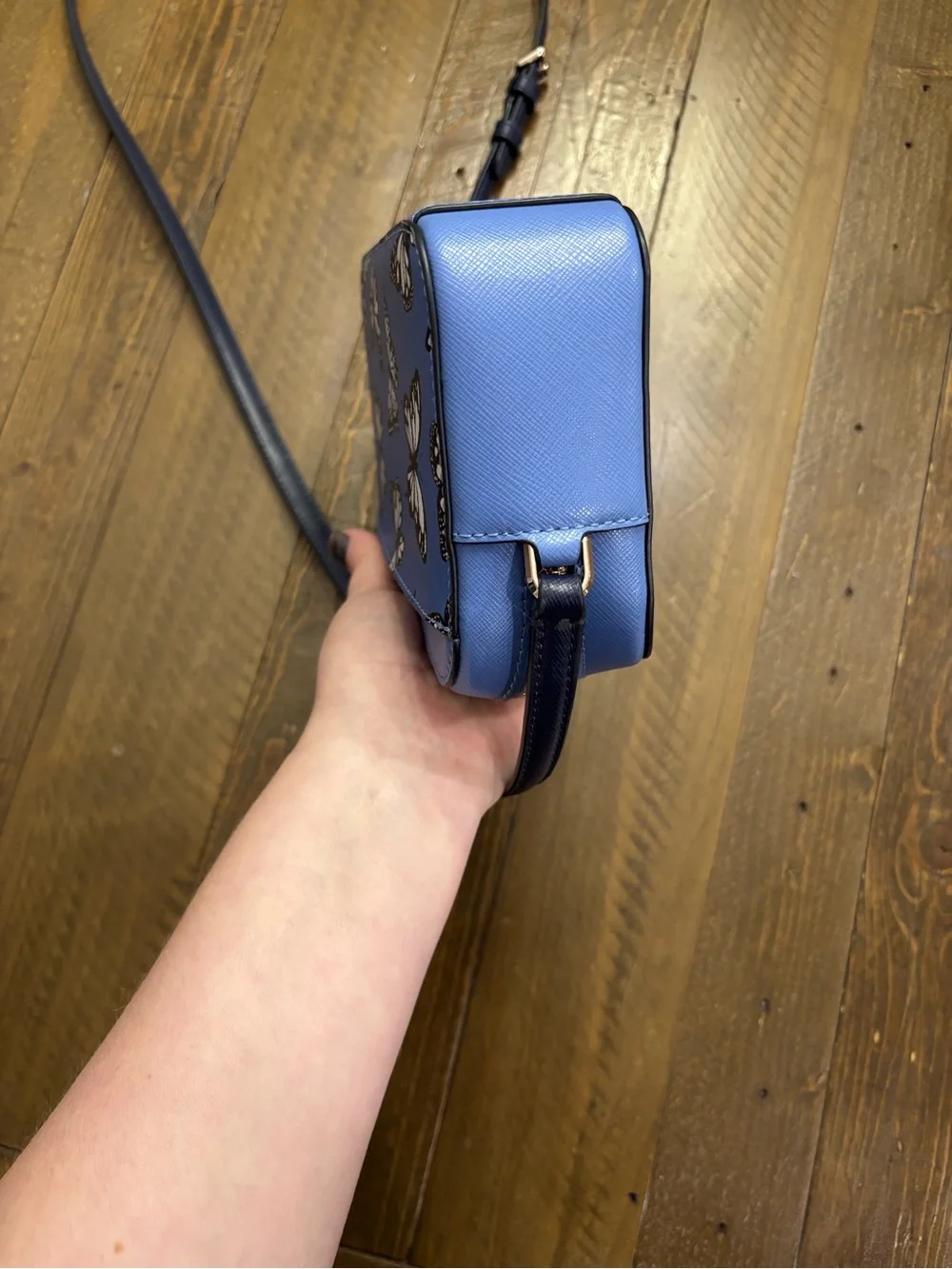 Kate Spade Staci Butterfly Sky Printed Mini Camera Crossbody